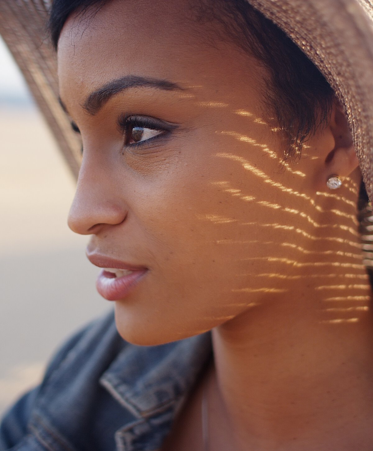 Surrey rhinoplasty model with brown hair